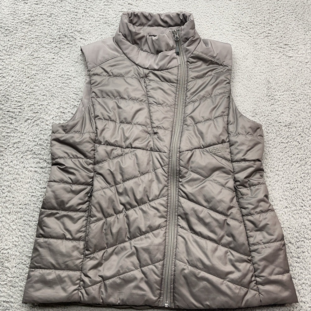 5.11‎ Peninsula Insulator Vest Womens L Coin Gray Full Zip Lightweight Packable